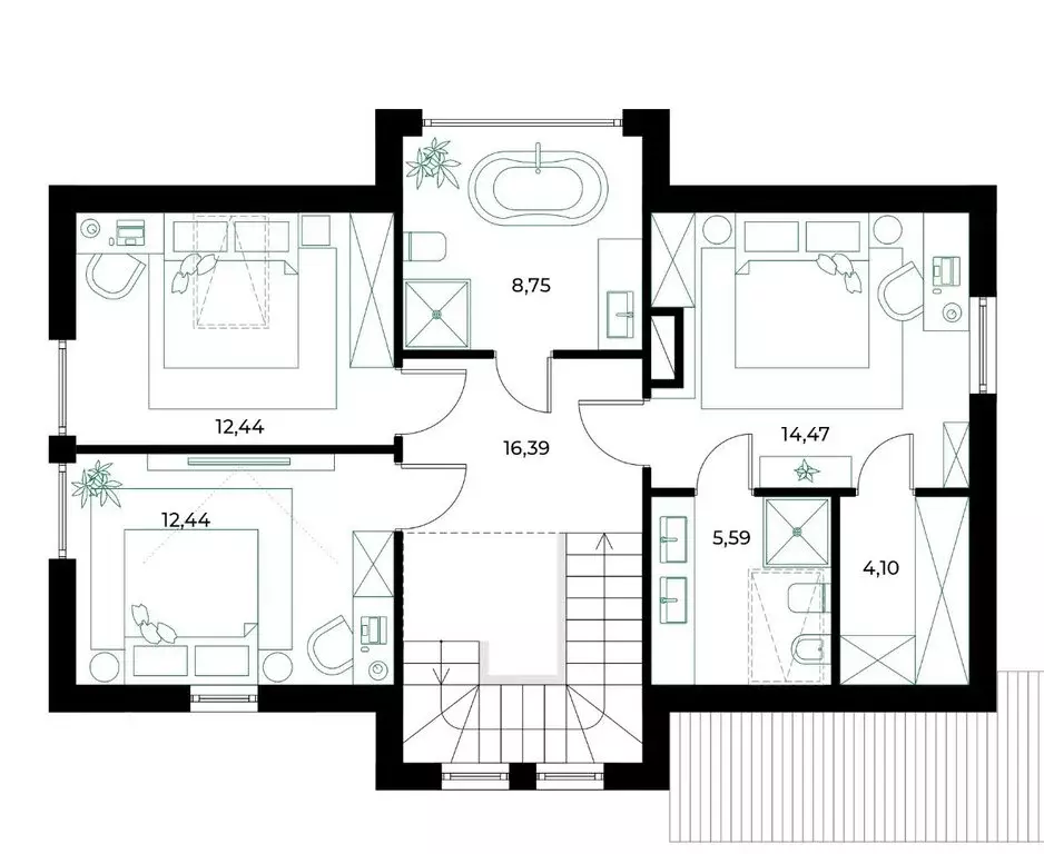 Дом в деревня Булатово, КП Резиденция Булатово, 210 (150 м) - Фото 2