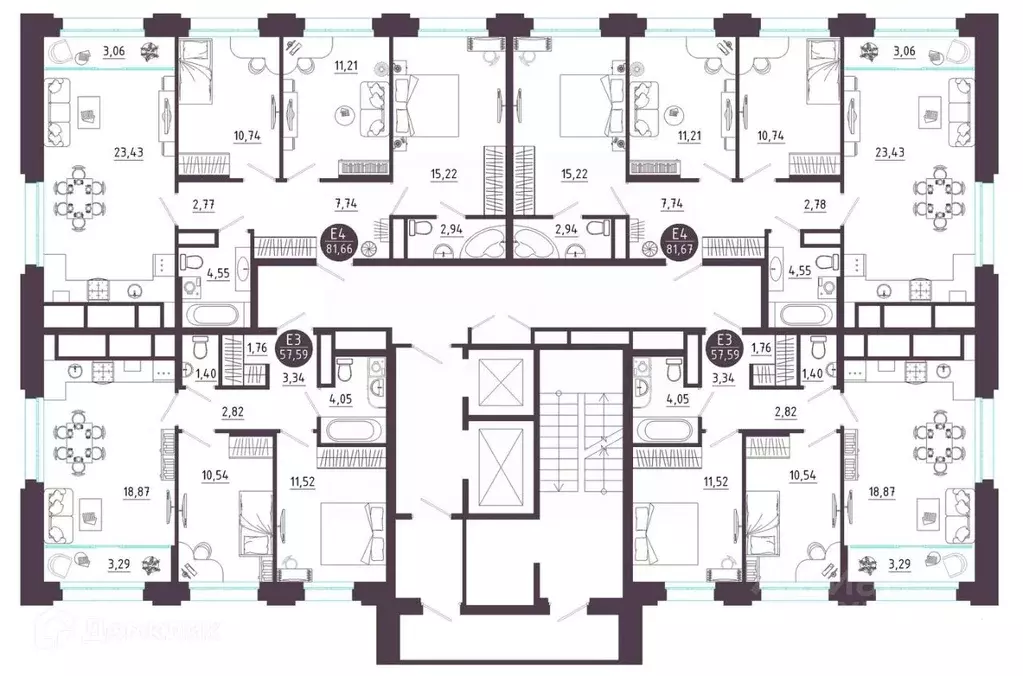 3-к кв. Рязанская область, Рязань Московское ш. (81.66 м) - Фото 2