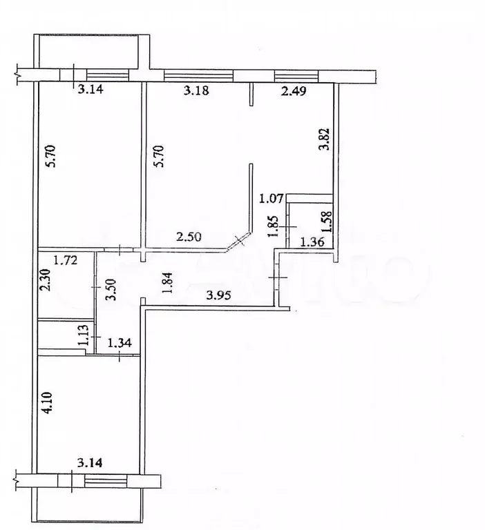 3-к. квартира, 80,5 м, 2/10 эт. - Фото 0