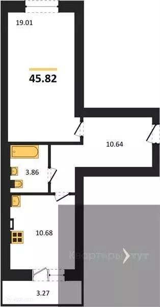 Продаётся 1-к квартира, 45.82 м - Фото 0