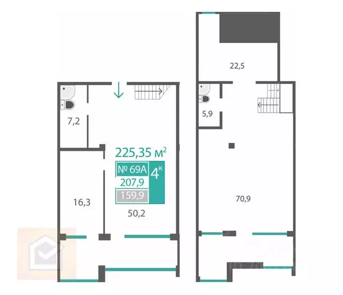 Студия Крым, Евпатория ул. Симферопольская, 2Ф (207.9 м) - Фото 1