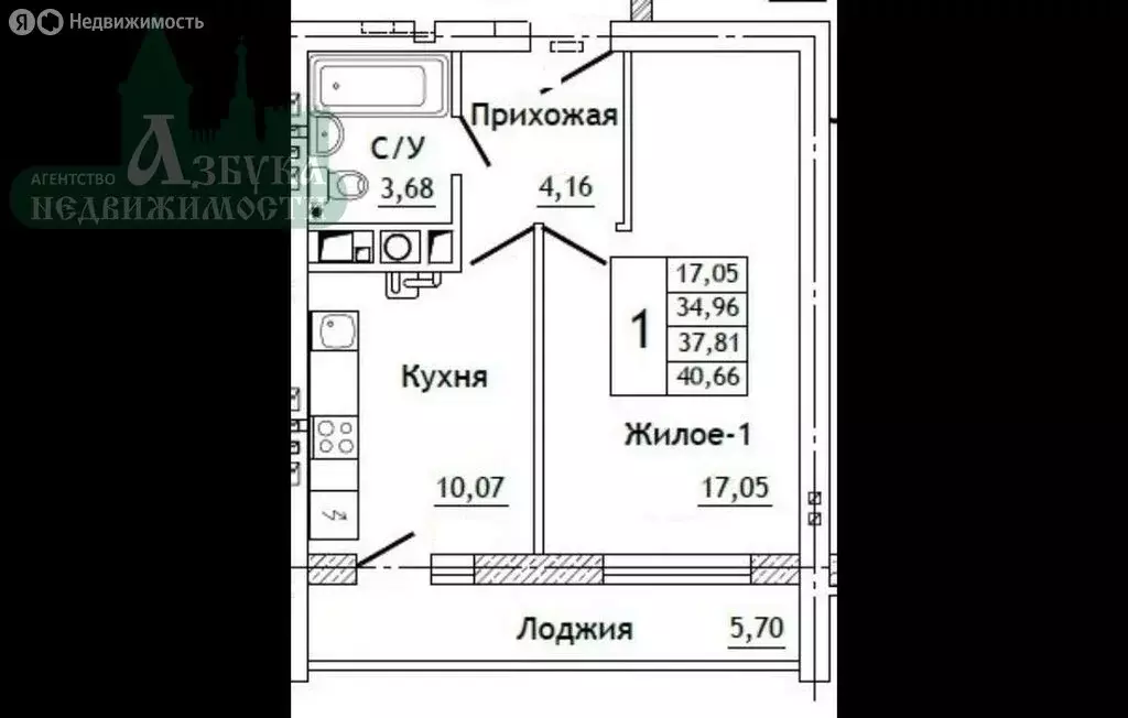 1-комнатная квартира: Смоленский муниципальный округ, деревня ... - Фото 1