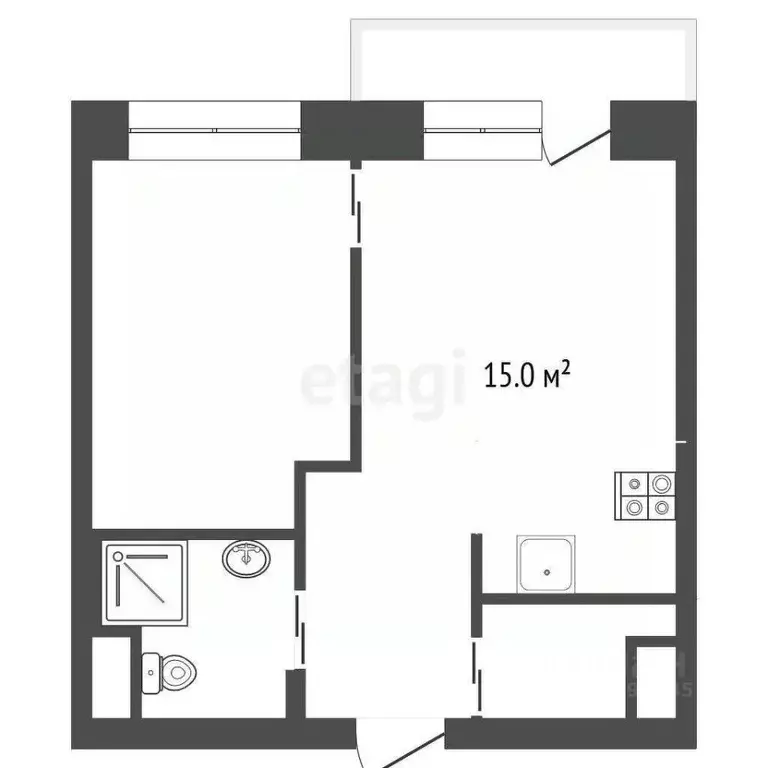 2-к кв. Москва ул. Народного Ополчения, 15К2 (38.0 м) - Фото 1