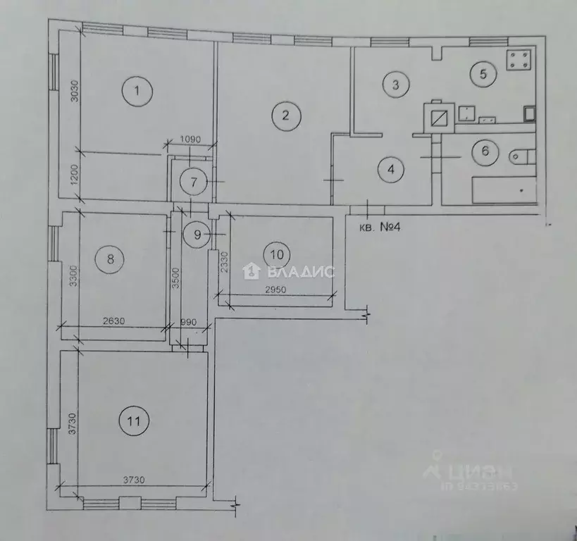 5-к кв. Владимирская область, Гороховец ул. Ленина, 97 (82.5 м) - Фото 2