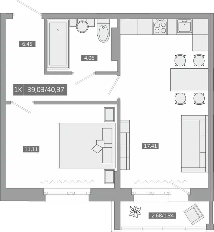 1-к кв. Приморский край, Артем  (39.2 м) - Фото 1