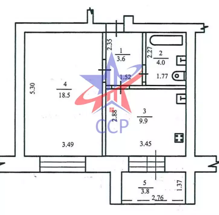 1-комнатная квартира: село Мариинский, микрорайон Лазурный, Лазурная ... - Фото 2