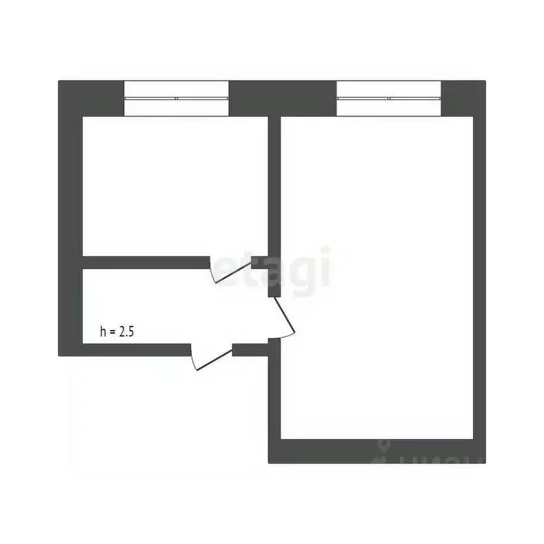 1-к кв. Кемеровская область, Юрга ул. Машиностроителей, 10 (27.4 м) - Фото 2