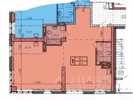 1-к кв. Приморский край, Находка ул. Дзержинского, 15 (85.3 м) - Фото 0