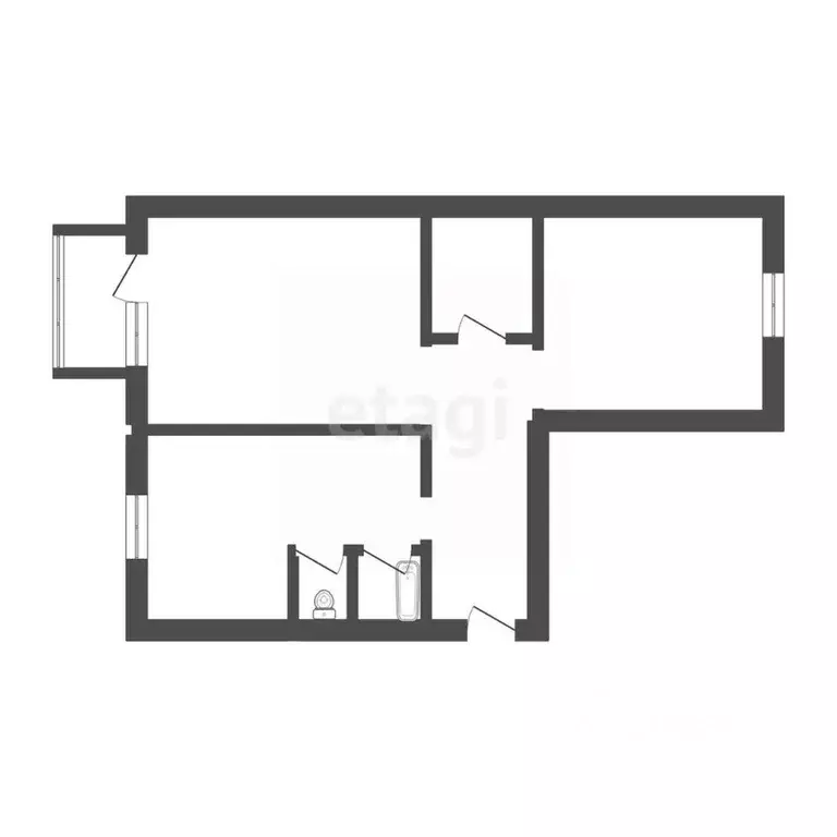 2-к кв. Алтайский край, Бийск ул. Воинов-интернационалистов, 96 (47.4 ... - Фото 1