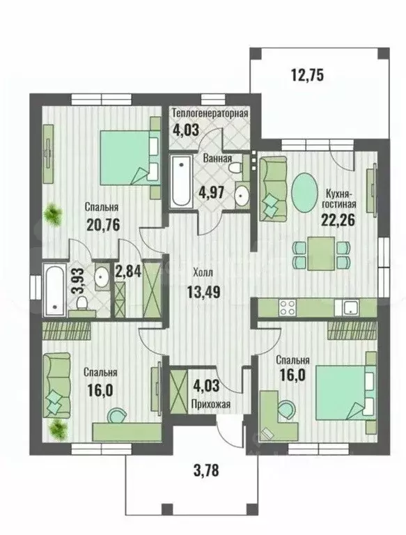 Дом в Москва Зеленые Кварталы Акиньшино кп, 106 (130 м) - Фото 2
