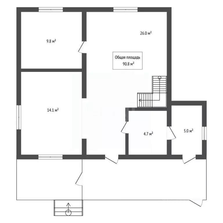Дом в Алтай, Майминский район, с. Манжерок Зеленая ул., 30 (91 м) - Фото 2