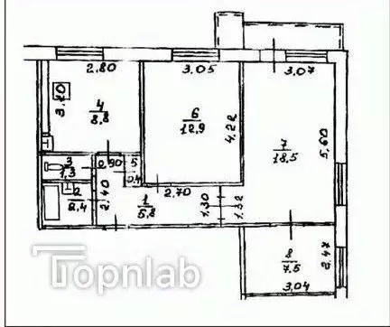 3-к кв. Башкортостан, Уфа Молодежный бул., 5 (57.6 м) - Фото 2