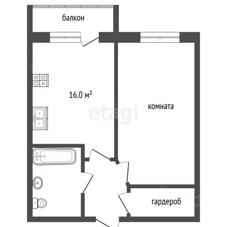 1-к кв. Краснодарский край, Анапа Парковая ул., 61к2 (47.0 м) - Фото 2