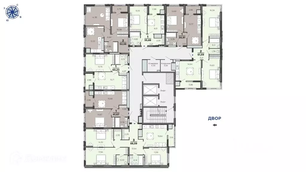 3-к кв. Рязанская область, Рязань ул. Островского, 122 (88.59 м) - Фото 1