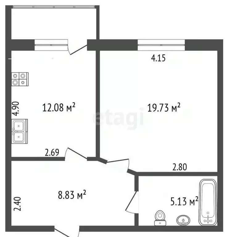 1-к кв. Ярославская область, Ярославль ул. Блюхера, 35к2 (47.7 м) - Фото 2