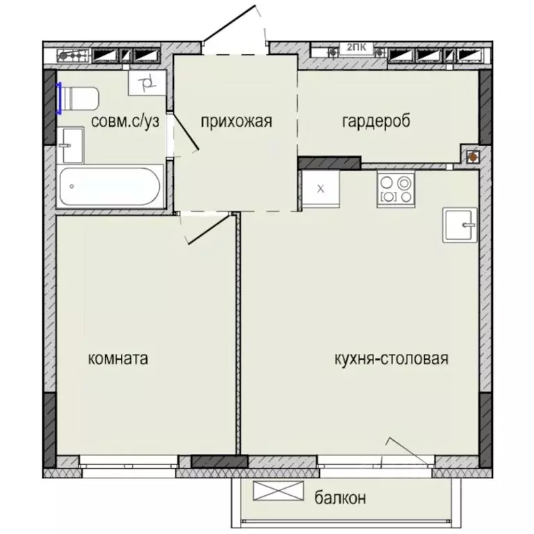 1-к кв. Удмуртия, Ижевск Культбаза жилрайон, 8-й мкр, Ежевика жилой ... - Фото 0