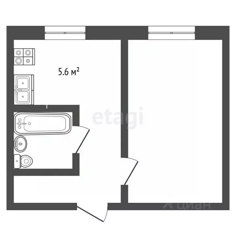 1-к кв. Кемеровская область, Березовский просп. Ленина, 3 (31.6 м) - Фото 2