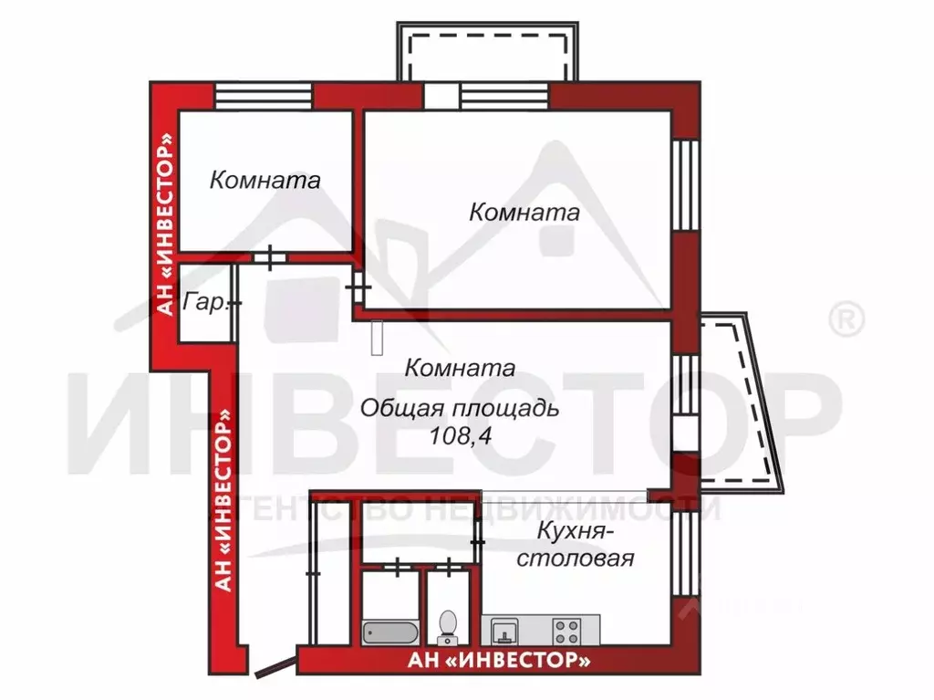 3-к кв. Челябинская область, Челябинск ул. Бейвеля, 1 (108.4 м) - Фото 2