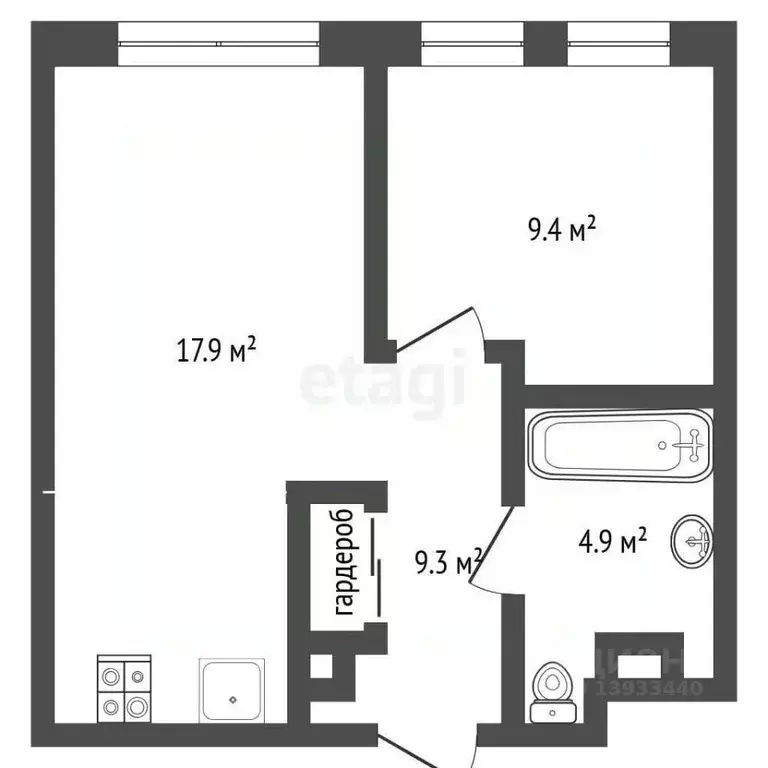 1-к кв. Тюменская область, Тюмень ул. Газовиков, 73к4 (37.0 м) - Фото 1