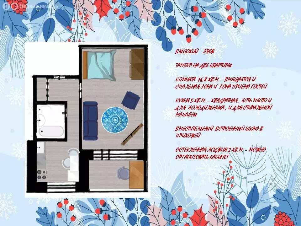 1-комнатная квартира: Новосибирск, улица Кропоткина, 136 (29.1 м) - Фото 2