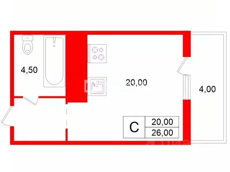 Студия Ленинградская область, Мурино Всеволожский район, аллея ... - Фото 2