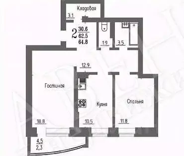 2-к кв. Воронежская область, Воронеж ул. Академика Конопатова, 19 ... - Фото 1