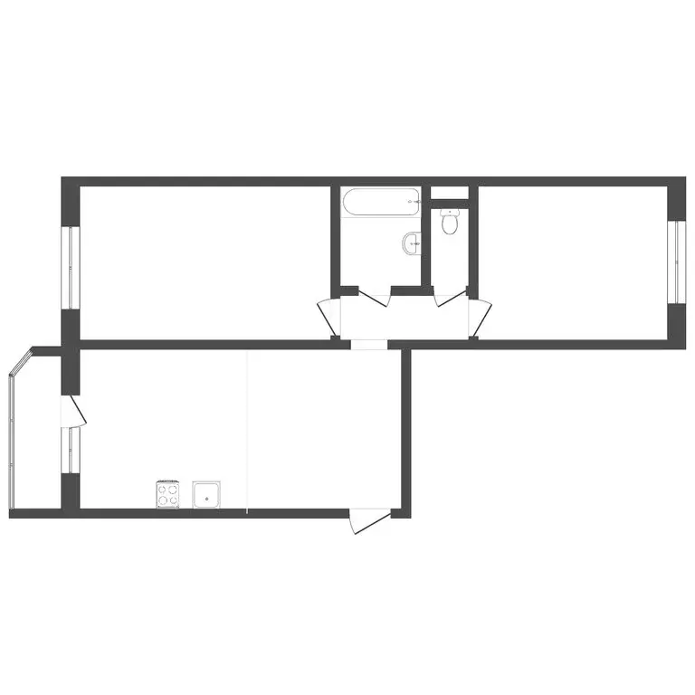 2-комнатная квартира: деревня Дударева, улица Созидателей, 5 (66.1 м) - Фото 1