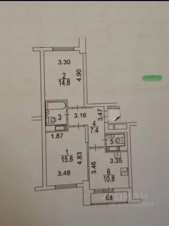2-к кв. Москва Зеленодольская ул., 28А (54.0 м) - Фото 1
