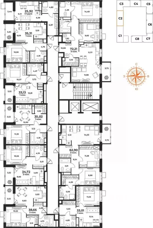 1-к кв. Хабаровский край, Хабаровск Брянский пер. (35.02 м) - Фото 2