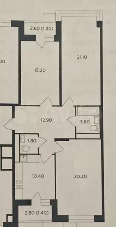 3-к. квартира, 90 м, 11/17 эт. - Фото 0