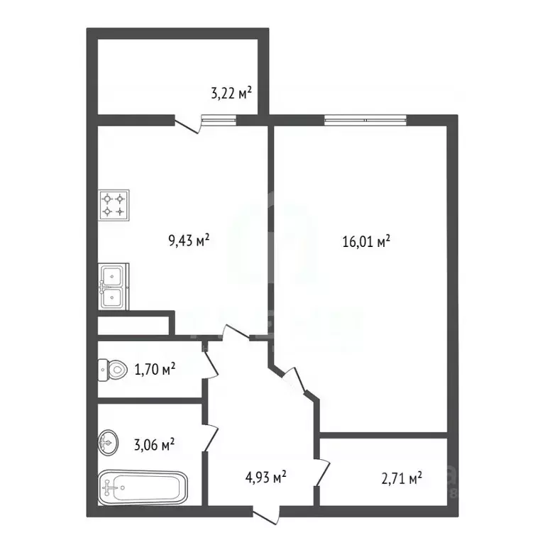 1-к кв. Ленинградская область, Всеволожский район, Заневское городское ... - Фото 2