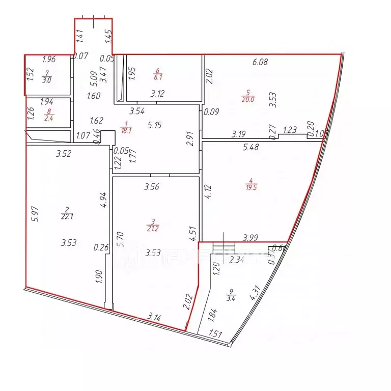 3-к кв. Татарстан, Казань Танковая ул., 2 (112.4 м) - Фото 2