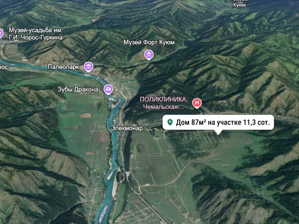 Дом в Алтай, Чемальский район, Элекмонарское с/пос, с. Элекмонар  (87 ... - Фото 2