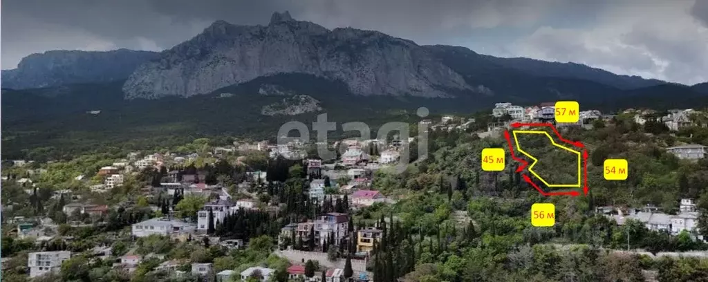 Участок в Крым, Ялта муниципальный округ, Кореиз пгт, пос. Мисхор  ... - Фото 1