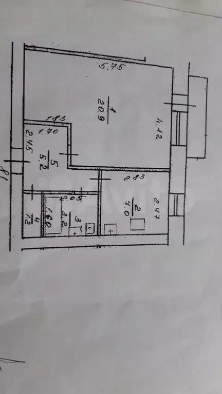 1-к. квартира, 35,7 м, 2/9 эт. - Фото 0