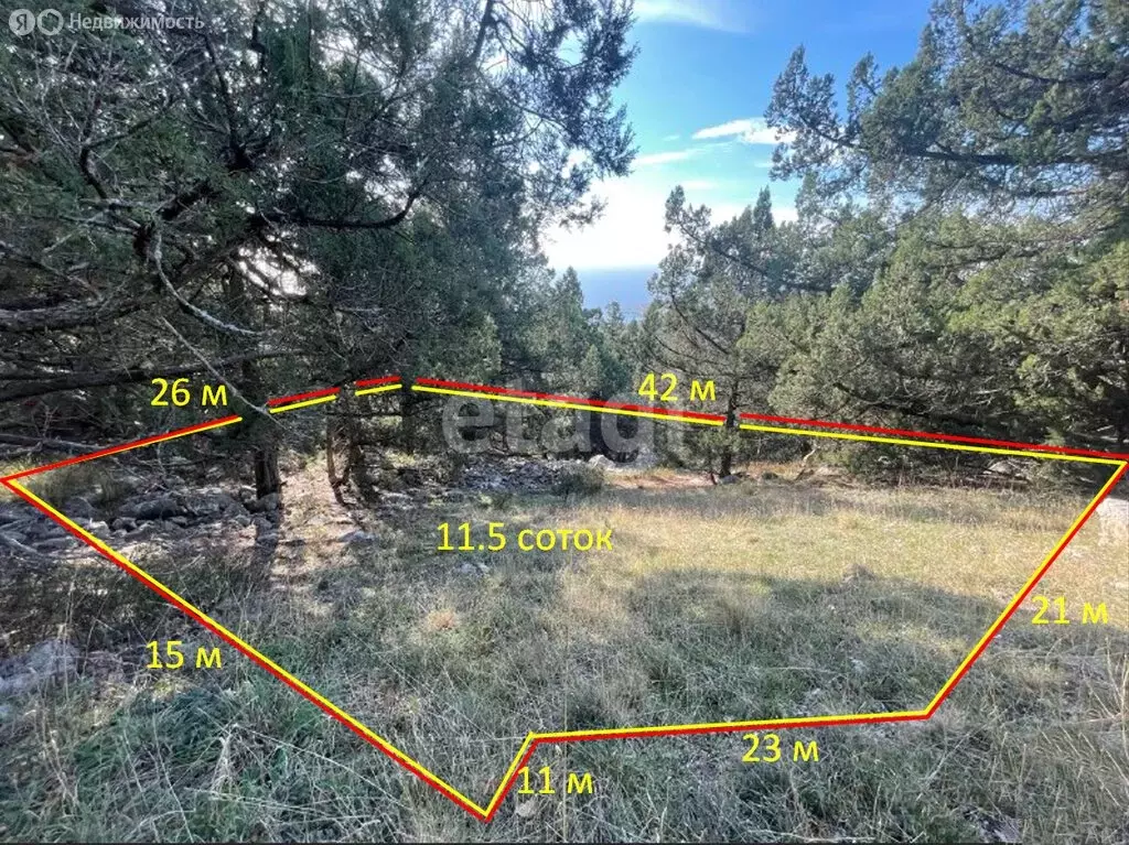 Участок в Симеиз, Голубая улица (11.5 м) - Фото 1