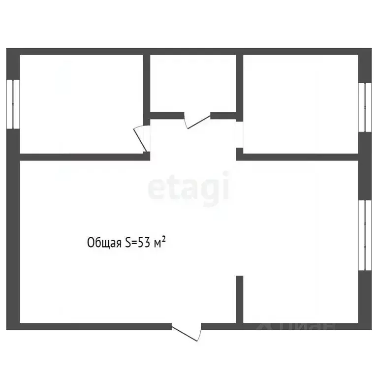2-к кв. Кемеровская область, Прокопьевск ул. Обручева, 49 (53.0 м) - Фото 2