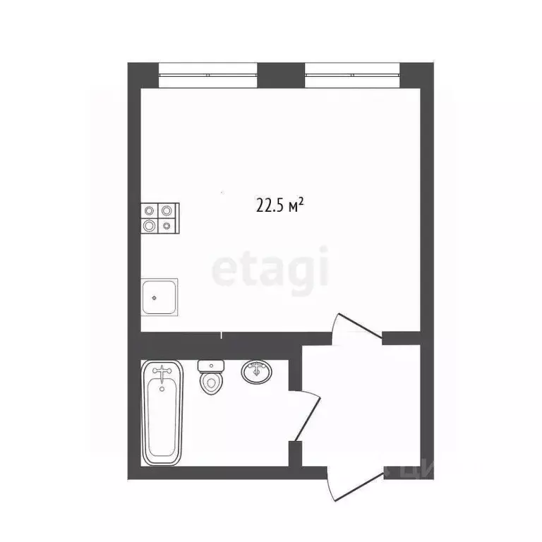 Студия Тюменская область, Тюмень Мелиораторов мкр, ул. Голышева, 6Ак2 ... - Фото 2