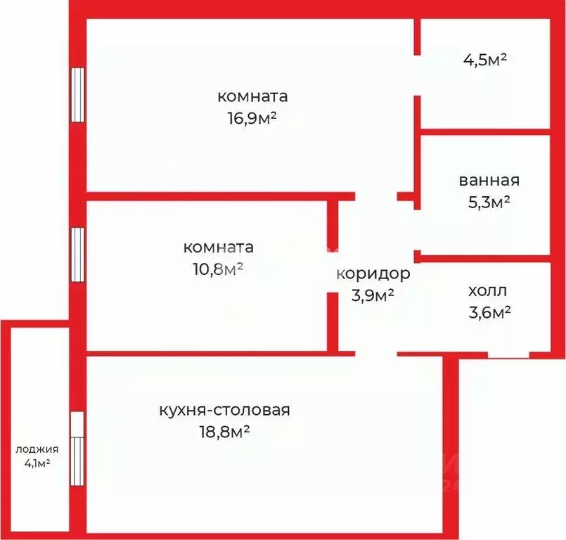 2-к кв. Челябинская область, Сосновский муниципальный округ, пос. ... - Фото 1