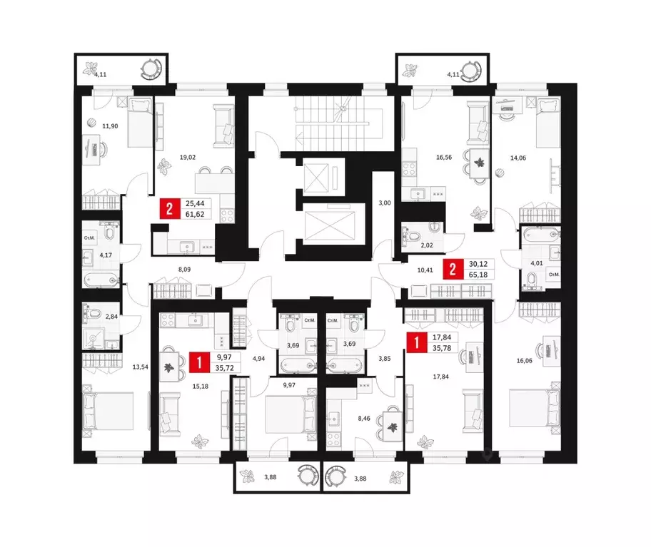 1-к кв. Башкортостан, Уфа ул. Большая Московская, 11 (35.72 м) - Фото 2