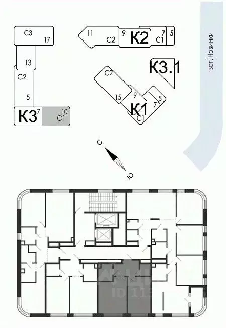 1-к кв. Москва наб. Марка Шагала, 15к1 (43.5 м) - Фото 1