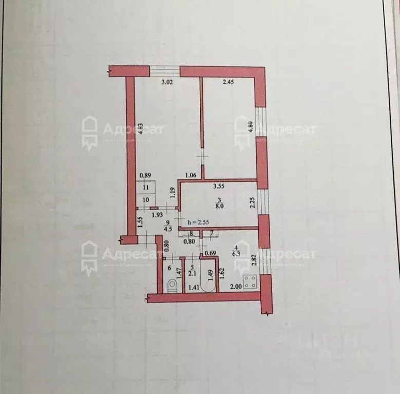 3-к кв. Волгоградская область, Городищенский район, Новорогачинское ... - Фото 2