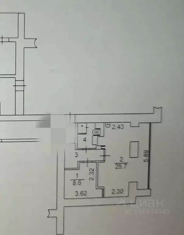Студия Челябинская область, Озерск ул. Дзержинского, 58 (42.5 м) - Фото 2