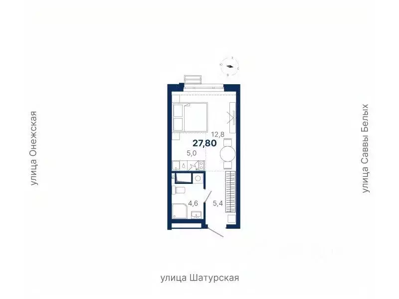 Студия Свердловская область, Екатеринбург ул. Шатурская (27.8 м) - Фото 0