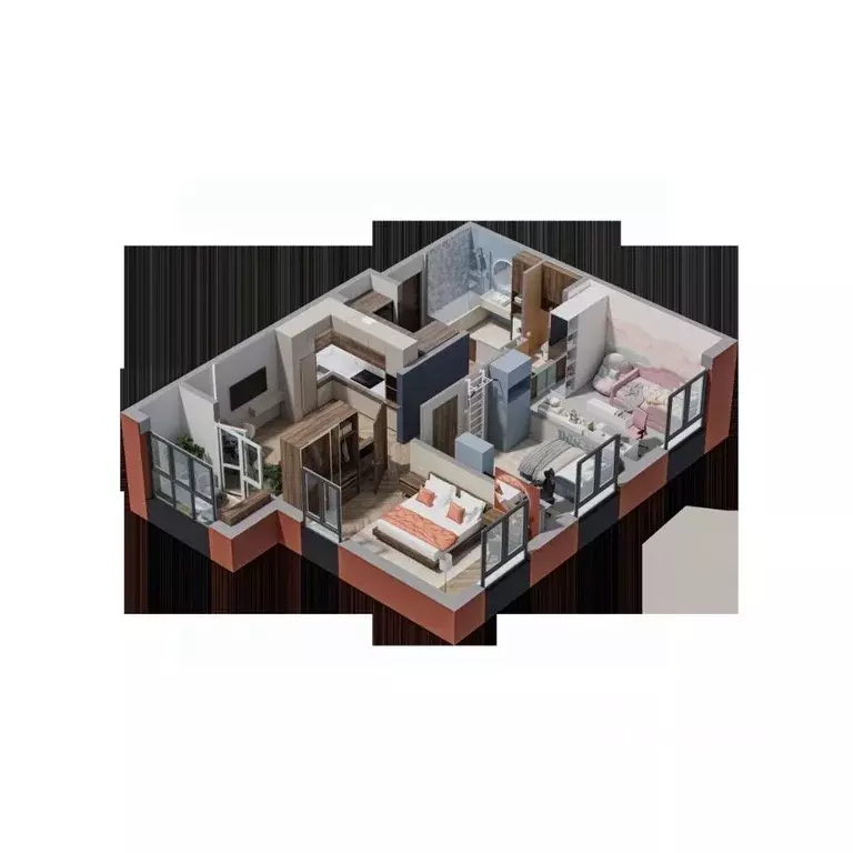 3-к кв. Брянская область, Брянск Школьный жилой комплекс (80.18 м) - Фото 2