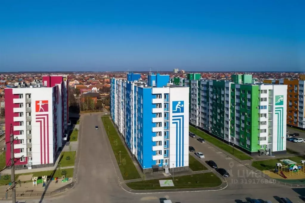 1-к кв. Краснодарский край, Краснодар Новознаменский жилрайон, ул. ... - Фото 1