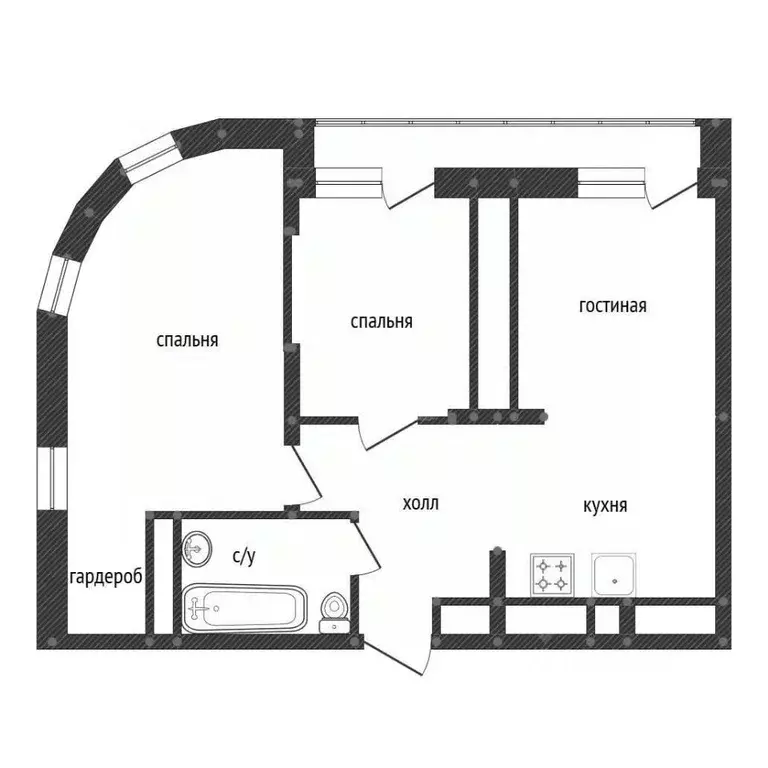3-к кв. Башкортостан, Уфа Коммунистическая ул., 11/1 (65.1 м) - Фото 2