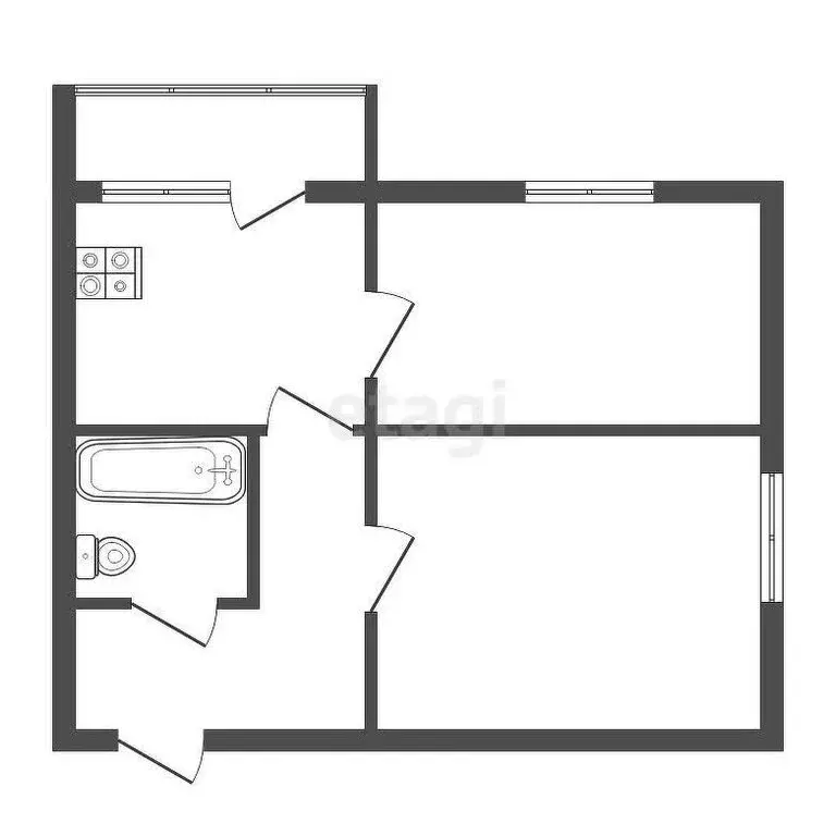 2-комнатная квартира: Кыштым, улица Образцова, 5 (48.5 м) - Фото 0