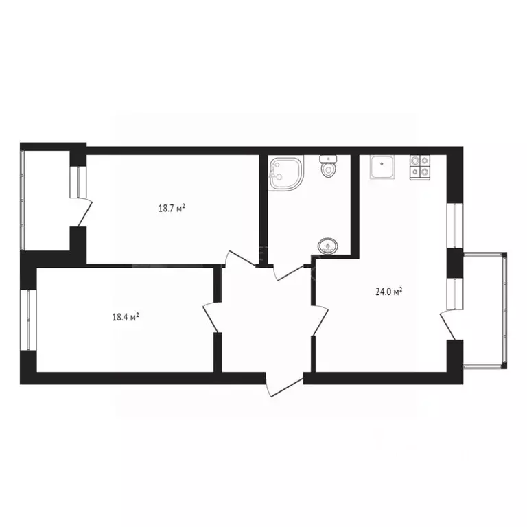 2-к кв. Тюменская область, Тюмень ул. Хохрякова, 32 (80.0 м) - Фото 1