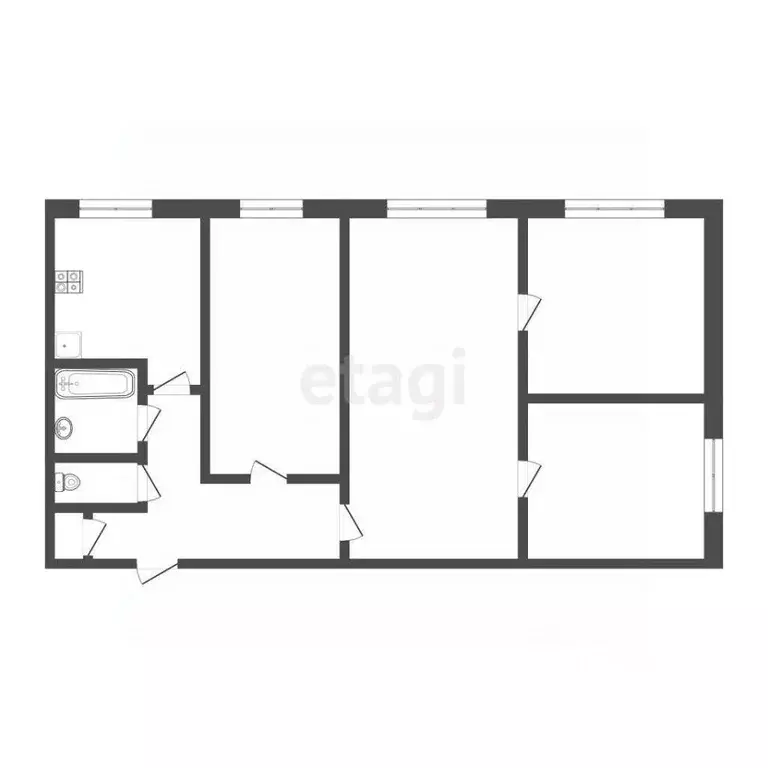 4-к кв. Смоленская область, Смоленский муниципальный округ, с. Печерск ... - Фото 2